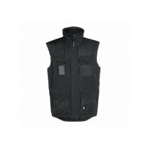 Gilet de travail sans manches en coton noir Canvas - MyLookPro