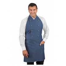 Tablier de cuisine unisexe 100% coton bleu jean Isacco - MyLookPro