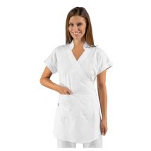 Tunique médicale kimono blanc manches courtes Isacco pas chère - MyLookPro