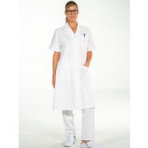 Blouse médicale 100% coton blanc manches courtes MADONA - MyLookPro