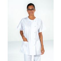 Tunique médicale infirmière blanc manches courtes NOEMIE