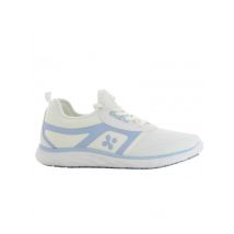 Baskets Femme pour personnel de santé Karla blanche et bleu - MyLookPro
