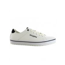 Baskets blanche et bleu en cuir pour Infirmier