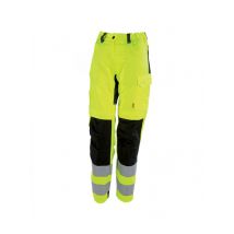 Pantalon de travail femme jaune hivi et noir tara - MyLookPro