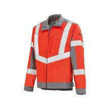 Veste de travail Homme rouge hivi et gris acier - MyLookPro