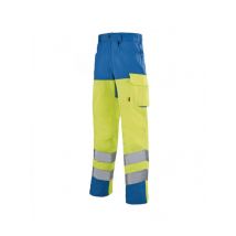 Pantalon de travail pas cher Hivi jaune et bleu