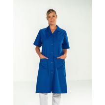 Blouse médicale Femme manches courtes Bleu Roi MADONA - MyLookPro