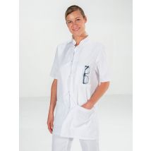 Tunique médecin blanche femme manches courtes DENISE - MyLookPro
