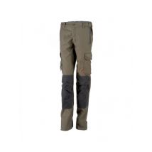 Pantalon de travail femme stretch et multipoches marron - MyLookPro