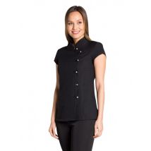 Blouse noire Estheticienne Col Mao