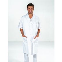 Blouse blanche Polycoton médicale Homme manches courtes OSCAR - MyLookPro