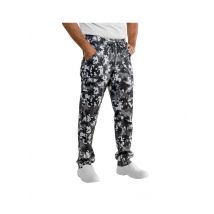Pantalon de cuisinier noir et blanc camouflage 100% coton