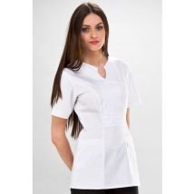 Tunique médicale Princesse Coupe casaque blanche