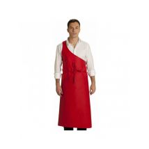 Tablier de boucher Parisien rouge 100% coton