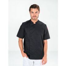 Veste de cuisine noire Mixte manches courtes COOKIE