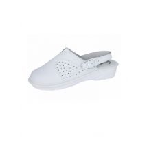 Sabot médical Blanc cuir souple sans embout Femme Anna Nordways - MyLookPro