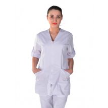 Tunique médicale blanche manches retroussables Clinic Look