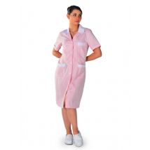 Blouse de travail femme de ménage Positano 100% coton rose - MyLookPro