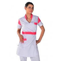 Kimono estheticienne blanc et rose Beauty Look - MyLookPro