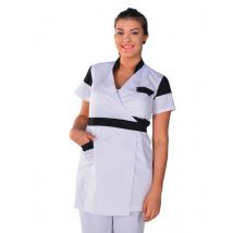 Kimono estheticienne blanc et noir Beauty Look - MyLookPro