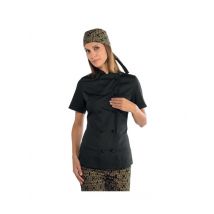 Veste cuisine noire pour Femme Tissu Extra léger - MyLookPro