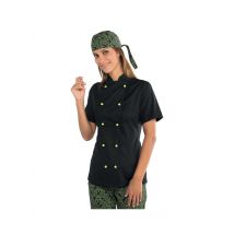 Veste de cuisine noire pour Femme Tissu Extra léger - MyLookPro