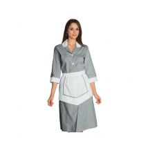 Ensemble Femme De Chambre 100% Coton Rayé Noir / Blanc - MyLookPro