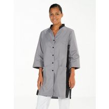 Blouse médicale manches 3/4 bicolore Alizée Gris/noir