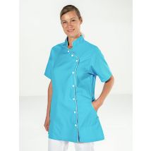 Tunique esthéticienne asymétrique Odile Bleu turquoise - MyLookPro