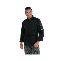 Veste Cuisinier Bilbao Noir Polycoton - MyLookPro