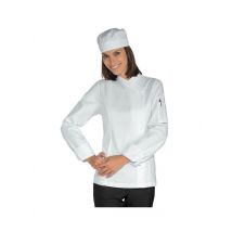 Veste Chef Femme Snaps Blanc 100% Coton