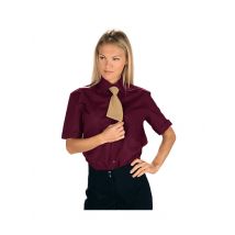Chemise Unisexe Manches Courtes Bordeaux - MyLookPro