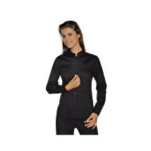 Chemise Stretch Col Mao Noir - MyLookPro