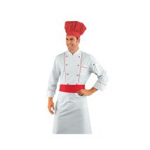 Veste Chef Cuisinier Blanc et Rouge - MyLookPro
