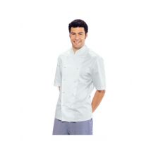 Veste Chef Cuisinier Blanche Manches Courtes Roma - MyLookPro