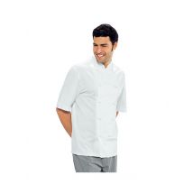 Veste Chef Cuisinier blanche manche courtes Enrica 100% Coton - MyLookPro