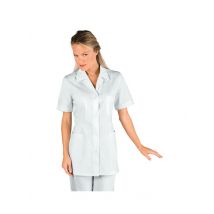 Tunique infirmiere Manches Courtes Ginevra Blanc 100% Coton - MyLookPro