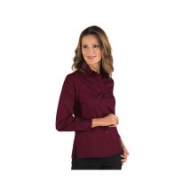 Chemise Femme Manches Longues Kyoto Bordeaux - MyLookPro