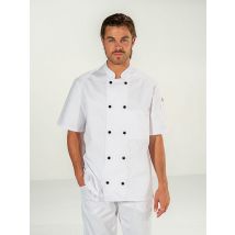 Veste de cuisine blanche manches courtes MIXTE FABRICE - MyLookPro