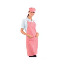 Tablier Pettorina 70x90 Blanc Rayé Rouge - MyLookPro