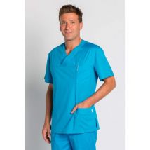 Blouse médicale Bleue Turquoise stretch Homme - MyLookPro