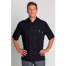 Veste de cuisine Coton noir manche courte homme - MyLookPro