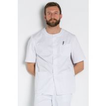 Blouse médicale blanche homme col rond - MyLookPro