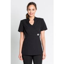 Tunique kimono esthéticienne manches courtes noir - MyLookPro