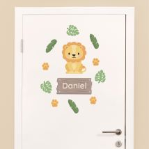 My Nametags Door Sticker - Lion