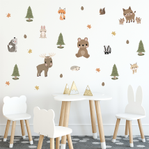My Nametags Wall Stickers - Forest Animals
