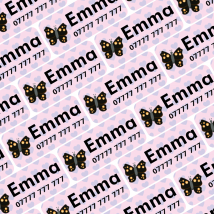 My Nametags 56 Name Stickers - Butterfly design
