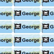 My Nametags 56 Name Stickers - Pirate