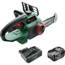 Bosch UNIVERSALCHAIN P4A 18v Cordless Chainsaw 200mm 1 x 4ah Li-ion Battery Charger