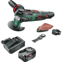 Bosch ADVANCEDMULTI P4A 18v Cordless Starlock Oscillating Multi Tool 1 x 4ah Li-ion Battery Charger No Case